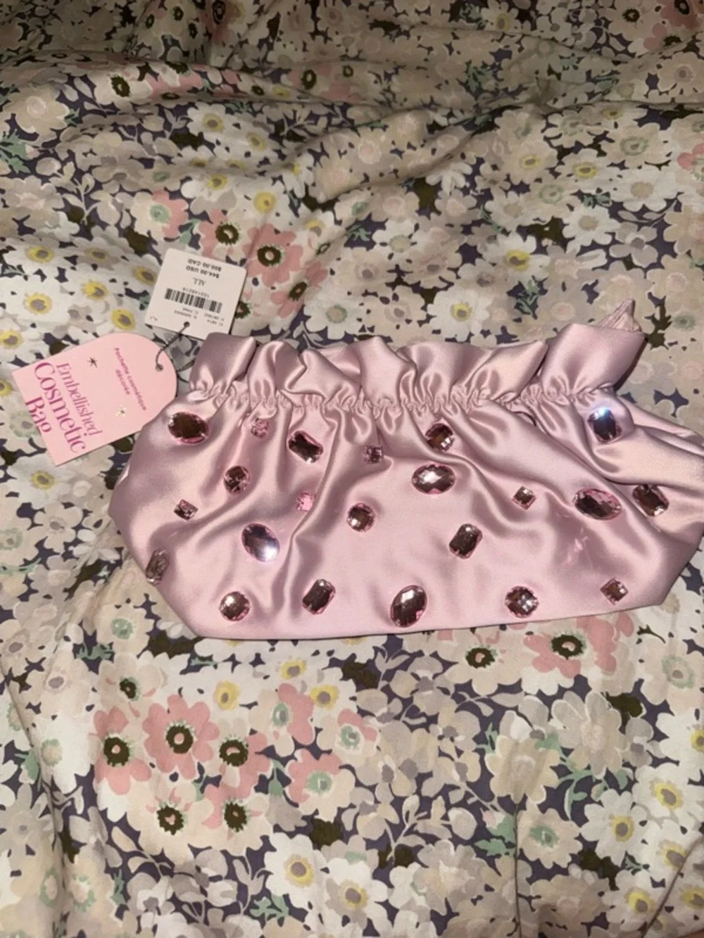 Embellished Cosmetic Bag